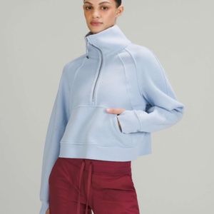 Lululemon Scuba Oversized Funnel Neck Blue Linen M/L